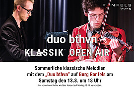 Banner Open-Air-Konzert auf Burg Ranfels